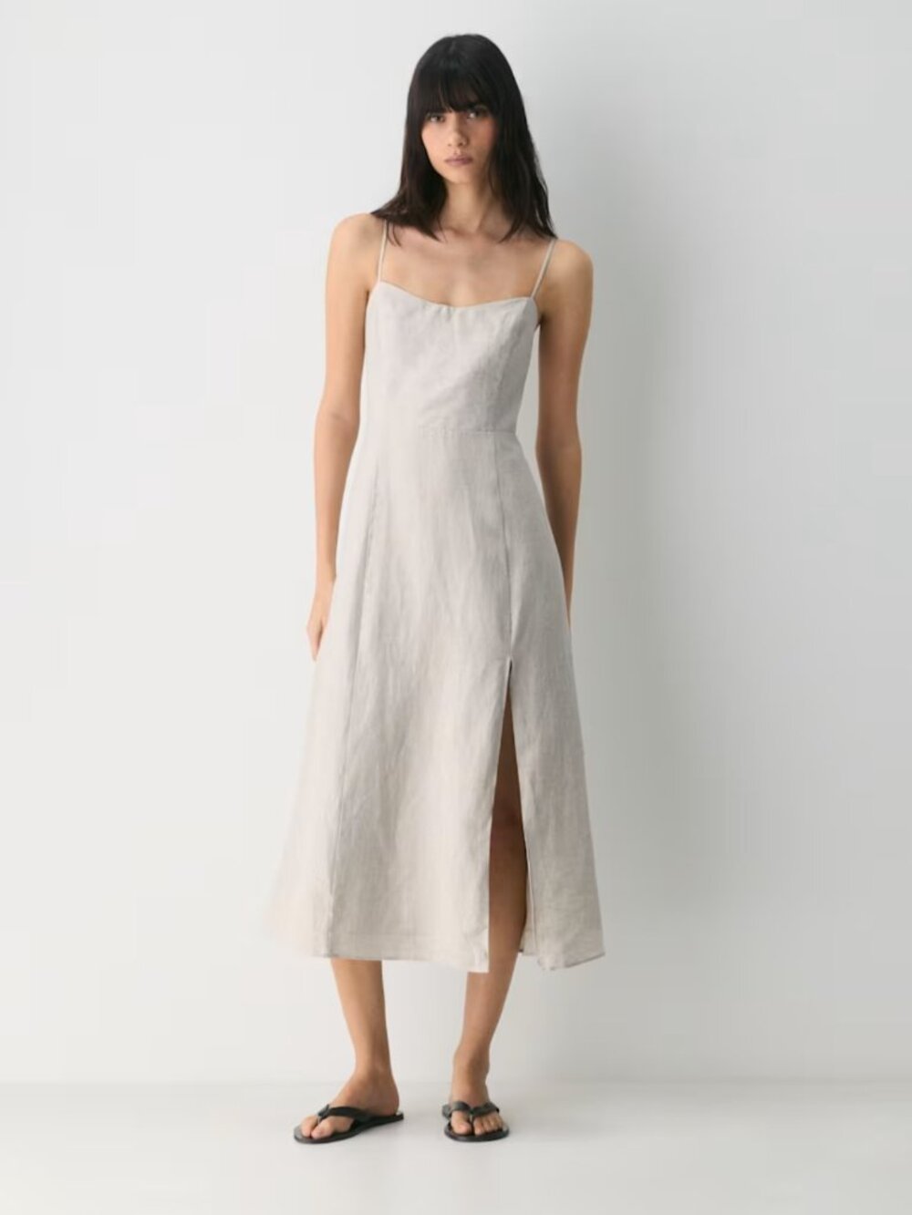 NWT Aritzia BARRAFINA Linen Dress Undyed Ecru 8